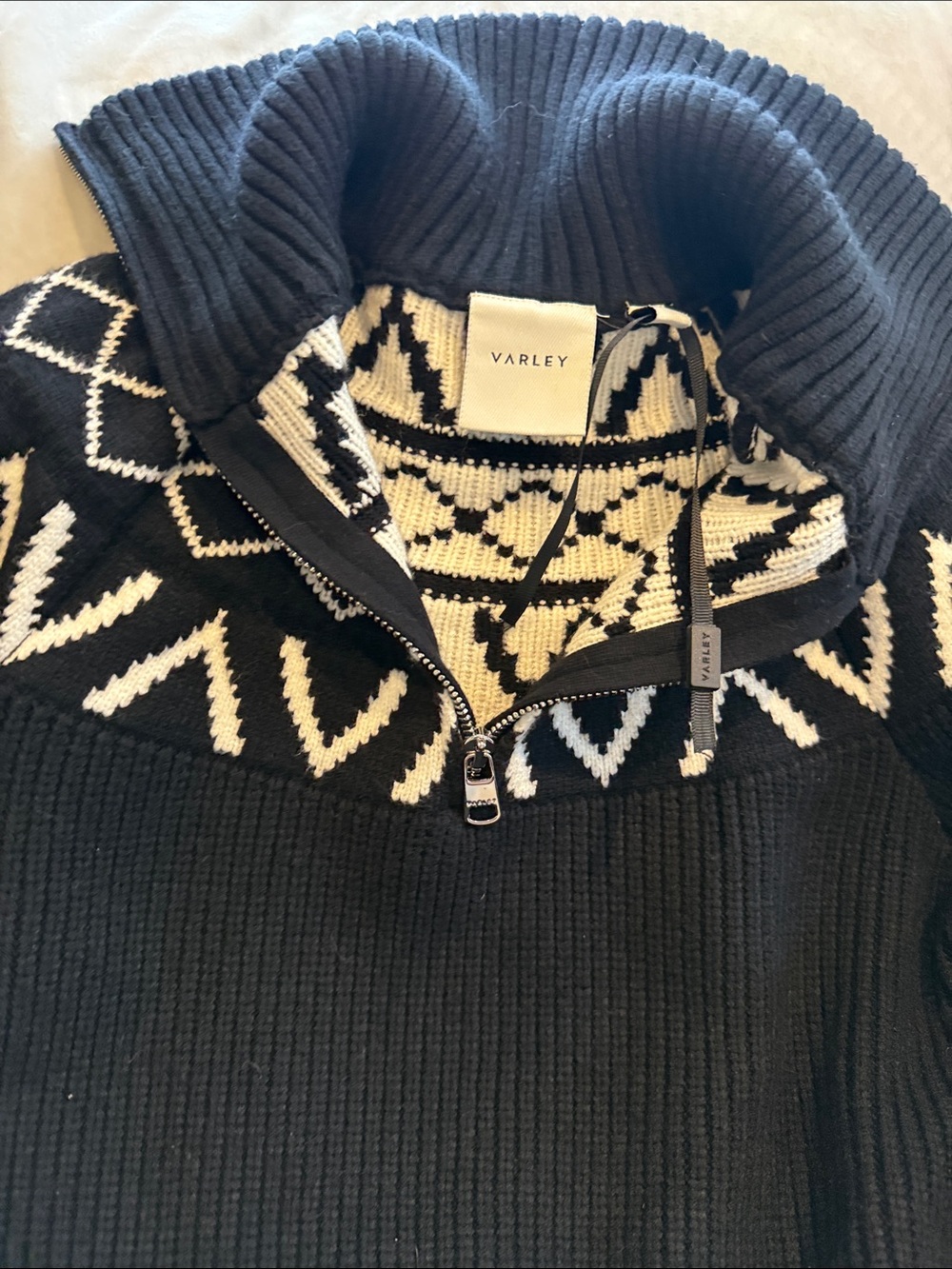 Varley Sigrid Fair Isle Half Zip Sweater - Picture 3 of 6